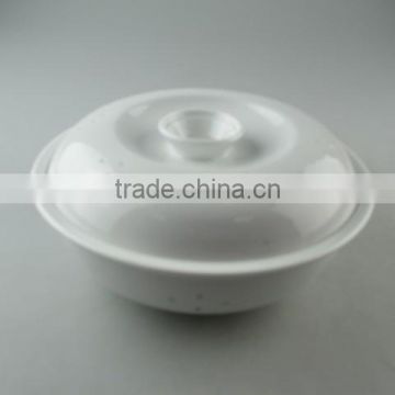 Stocklot white ceramic soup tureen/dinnerware with cover in cheap price