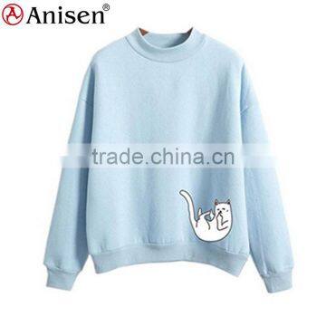 oem factory 100 polyester ladies sweatshirts