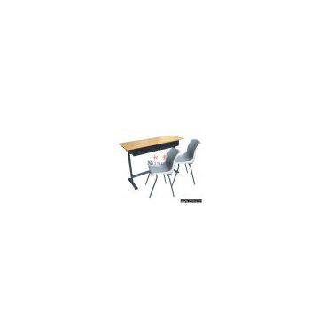 Double Student Desk & Chair,School Furniture