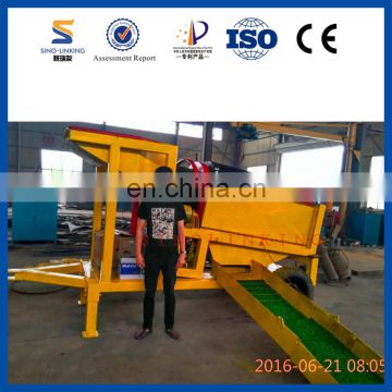 SINOLINKING Gravity Gold Wash Plant with Portable Placer Gold Soil Trommel