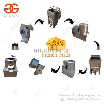 Commercial Small Semi Automatic Frozen French Fries Fryer Processing Plant Sweet Potato Chips Making Machine Price