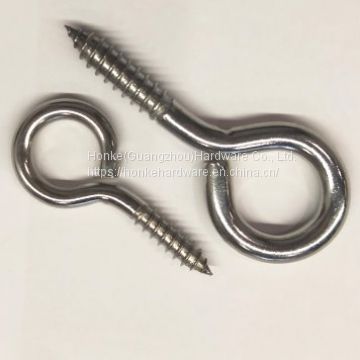 Wood Eye Hook Screw HKW7228 Nickel White For Sail Boats & Yachts  Stainless Steel