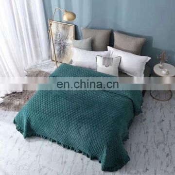 Wholesale Green luxury queen size quilt cover bedding sets for bedroom