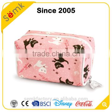Alibaba beautiful multi-function clear pvc pink travel cosmetic bag for girl