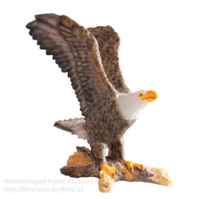 Custom Bald Eagle Figurine Home Office Decoration Eagle Animal Model Toy Soft Vinyl Wildlife Animal Action Figure Feng Shui