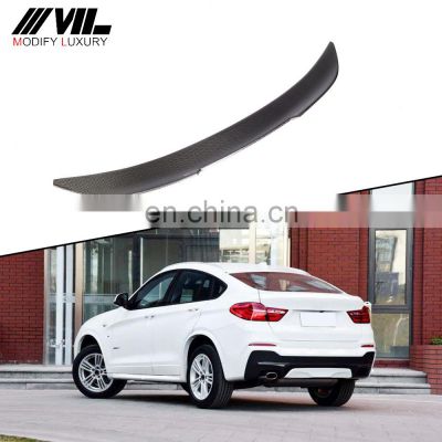 P Style Carbon Fiber Rear Trunk Spoiler for BMW X4 F26 SUV 2014-2017