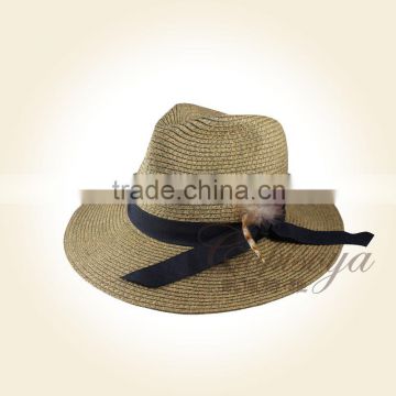 2015 Fashion hat Handmade straw hat lady hat woman hat beach hat