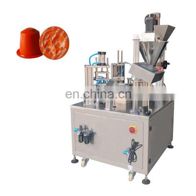 Coffee capsules filling packing machine use for plastic nespresso k-cup capsules/aluminum cup