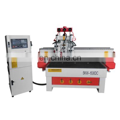 Senke Auto Tool Changing CNC Router Engraving and Cutting Machine with Three Heads