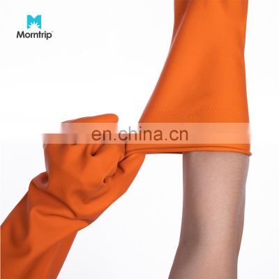 Long Waterproof Rubber Gloves Pond Gloves Shoulder Length Insulated PVC Coated Chemical Resistant Gloves Reusable Resist