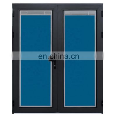 USA Standard Florida Approved Aluminum Double French Door Hurricane Resistance with PVB/SGP Impact Glass for Patio Used
