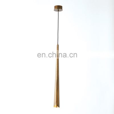 Luxury Modern Nordic Brass Hanging Lighting Linear Led Single Pendant Lamp Pendant Lights Chandelier