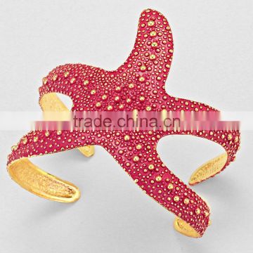 Wholesale Costume Jewelry Bubble Starfish Wrap Cuff Bracelet