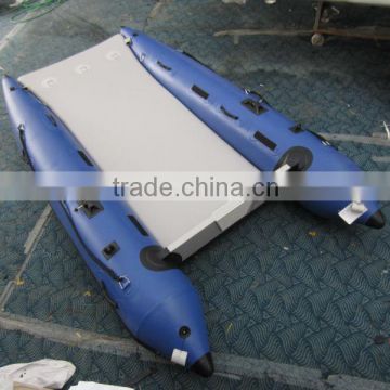 3.3m air deck floor PVC inflatable catamaran