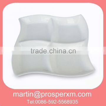 Wholesale Tableware Ceramic 4 Section Plate