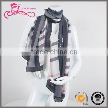 British style plaid shawl / Advertising Flag Scarf/ women silk custom scarf