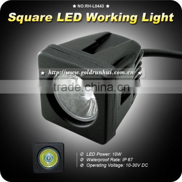 GoldRunhui RH-L0443 10W LED Off Road Lighting Mini Waterproof Auto LED Work Light LED Module Light