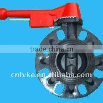 Plastic PVC Manual Butterfly Valve handle Type
