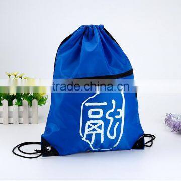 nylon fabric shopping bags,drawstring bag ,silk printing ,rope closure style