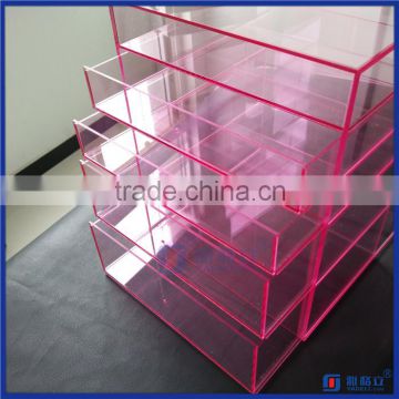 Factory wholesale various acrylic lucite clear cube makeup organizer