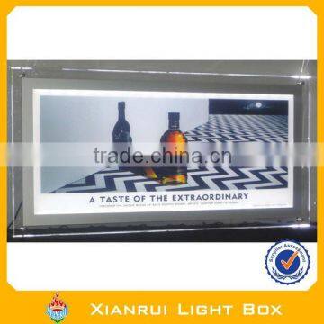 Slim light box with acrylic frame
