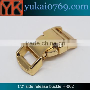 Yukai 1/2" gold metal curved buckle for bags bracelets bag accessories metal buckle