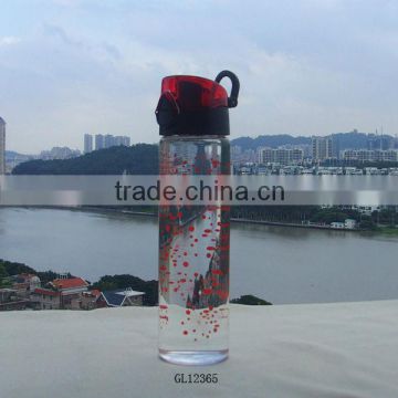 500ml wide mouth flip lid pyrex glass water bottle