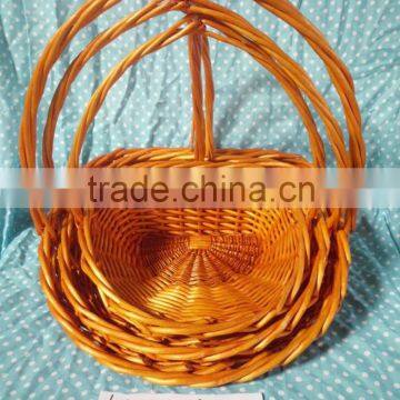 wholesale stylish willow gift basket fruit basket