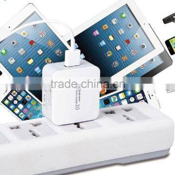 CE,RoHS,FCC Approved wholesale quick charge 5v 2.1a usb charger , ODM/OEM quick deliver power sockets