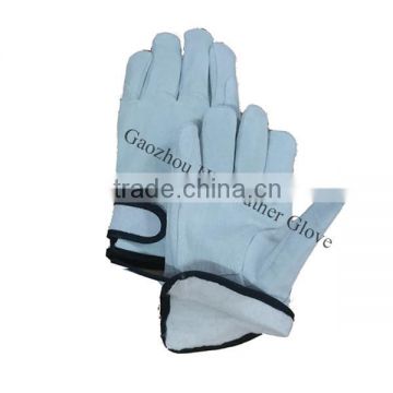 Pig leather Driver working leather gloves