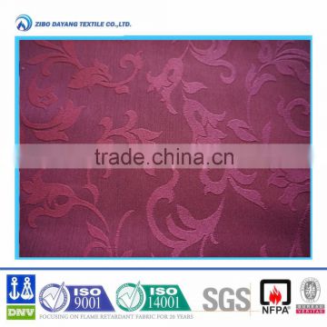 Fire resistant jacquard floral fabric curtain fabric