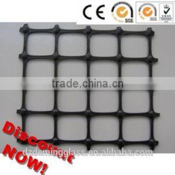 Fiberglass geogrid for slope protection and road construction
