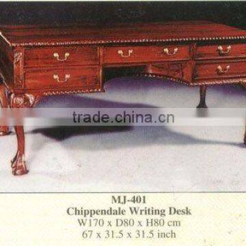 Chippendale Writing Desk Mahogany Indoor Frniture