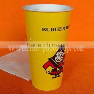 34oz Eur 32oz single wall big hot and cold drink earth friendly paper cup with lid