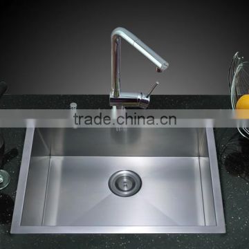 Prefab low price hand-made undermount stainless steel kitchen sink