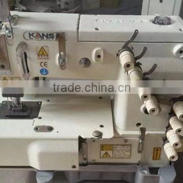 used K-1404P 4-needle flat-bed double chain stitch sewing machine