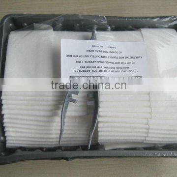 Manufacturer airline wipe, airline wipes in paper box, airline wipes with tong