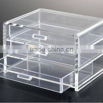 Top quality cosmetic organizer box with 3 drawers