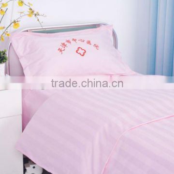 pink stripe bed linen