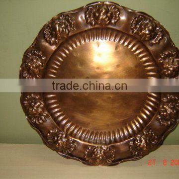 Solid Gregorian Copper Charger Plates and decor plates