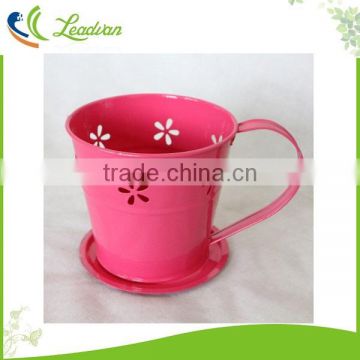 Wholesale tea cups shape flower planter with saucer