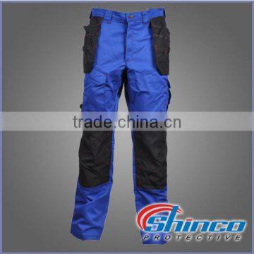 Wholesale high quality custom flame retardant blue wear mens work trousers