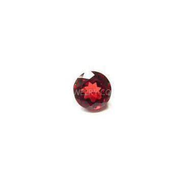 Untreated Red Garnet Gemstones For Loose Gemstones Pendants 1.25mm