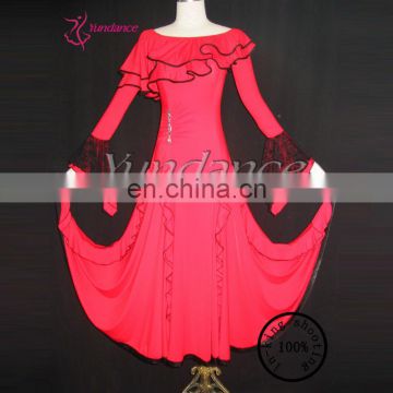 2015 New Sexy Red Smooth Dress Modern For Women/Exotic Dancewear M-01
