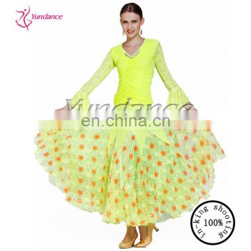 AB031 Beautiful Yellow Dance Full Skirt