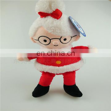 manufactory custom High quality Christmas elf plush toy cute plush doll with glasses
