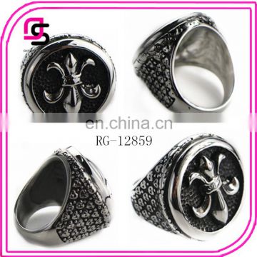 2014 fashion stainless steel rings with pattern design