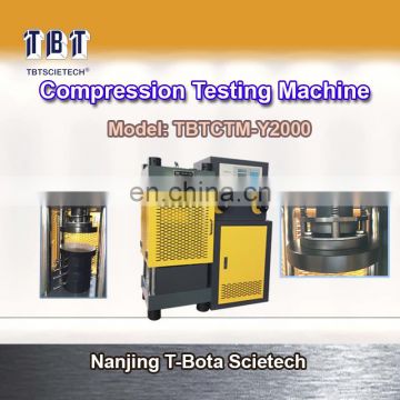 TBTCTM-Y2000 High Strength For Brick Stone Cement Concrete Compression Pressure Testing Machine