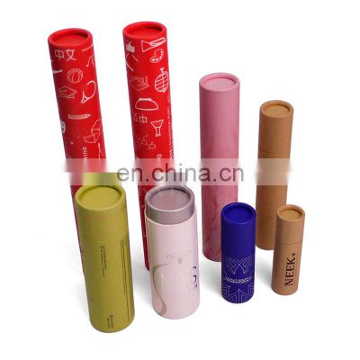 Custom cardboard kraft paper lip gloss & balm tubes packing box wholesale