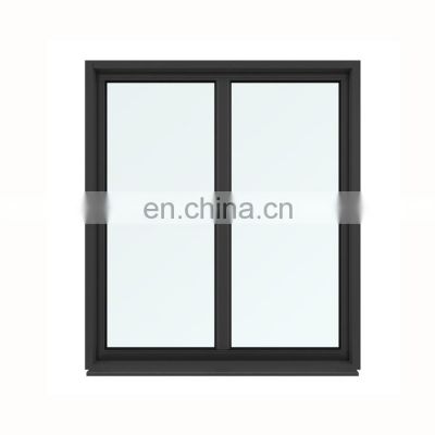Best glassing affordable design black double glazed custom sliding window aluminum
